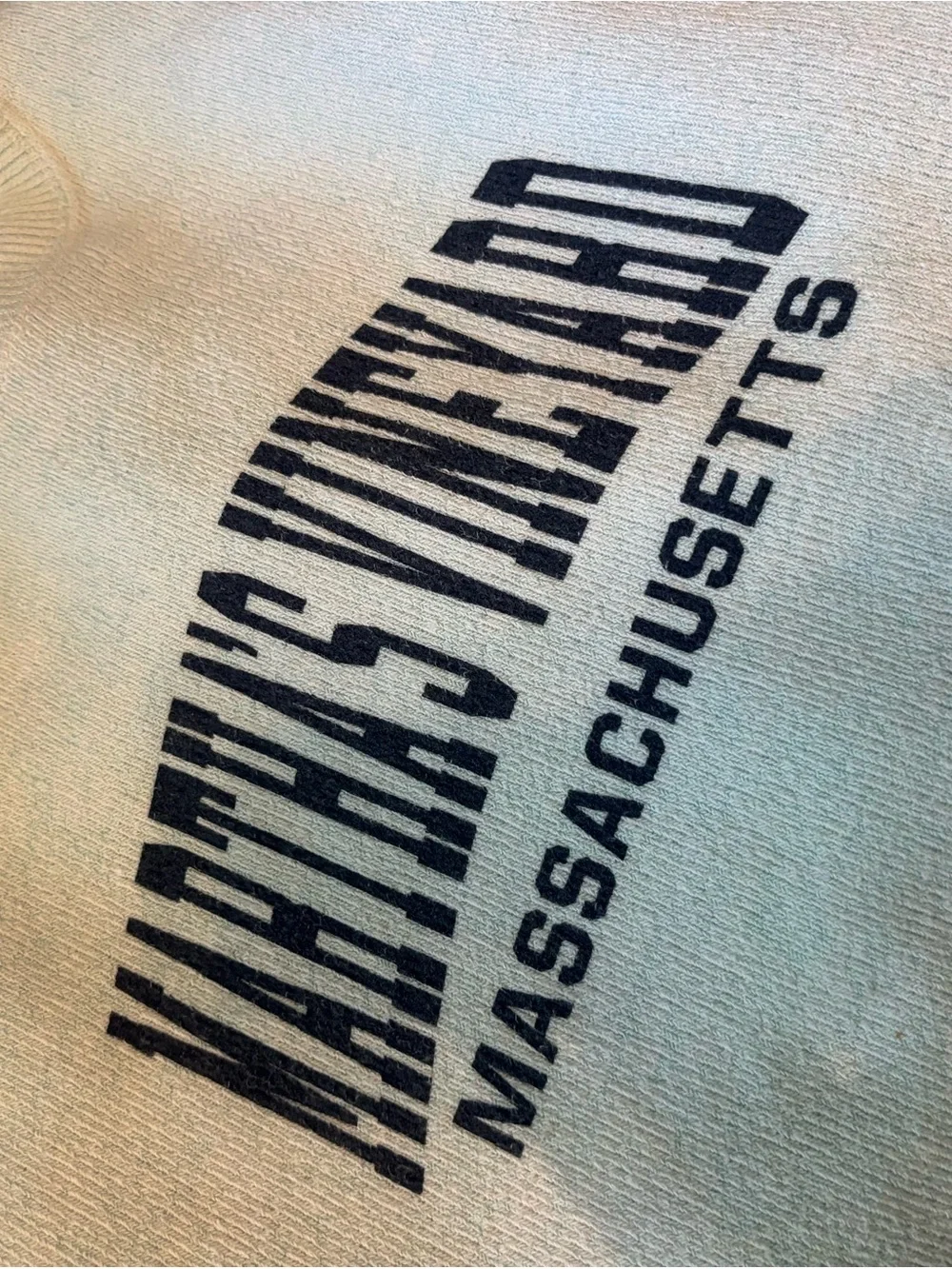 Martha’s Vineyard Crewneck Sweater - light blue with navy Logo